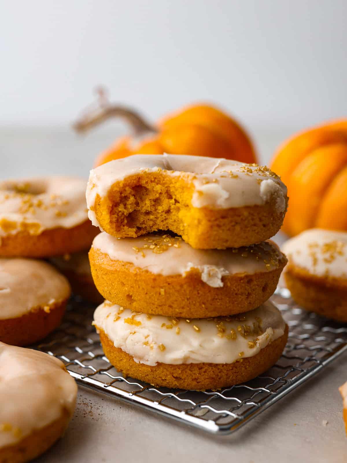 Baked Pumpkin Donuts with Brown Butter Glaze