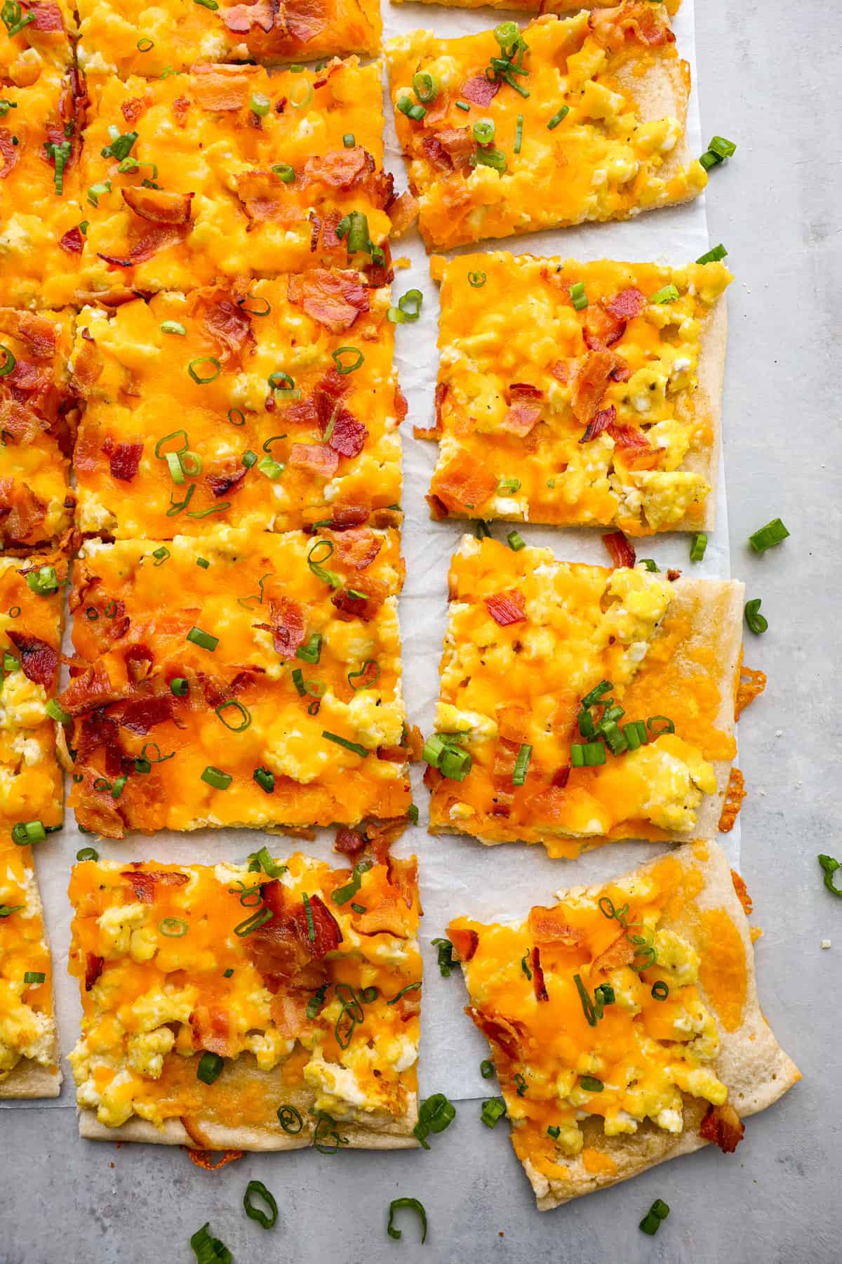 Bacon and Cheddar Breakfast Pizza