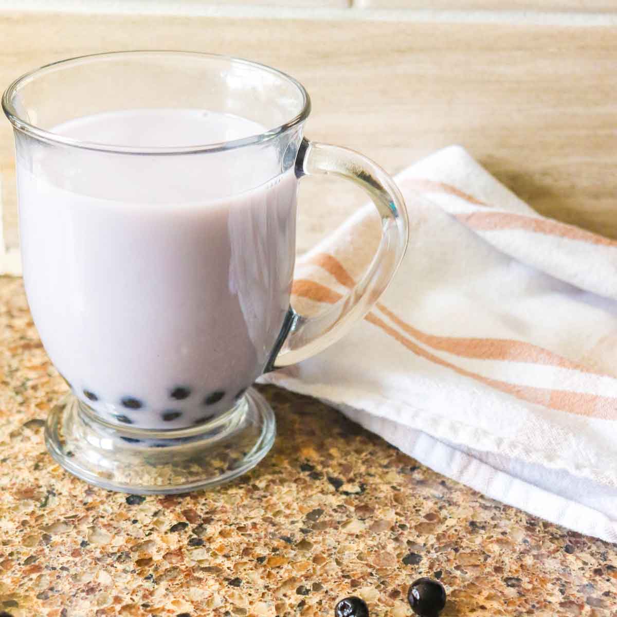 Easy Blueberry Bubble Milk Tea