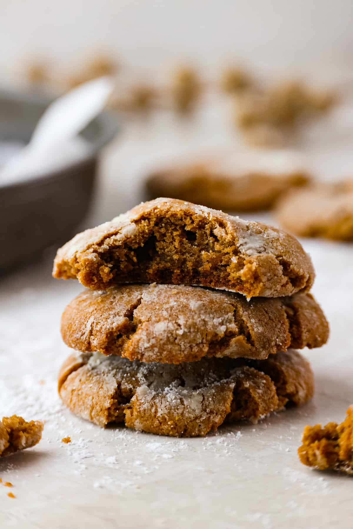 Gingerbread Crinkle Cookies