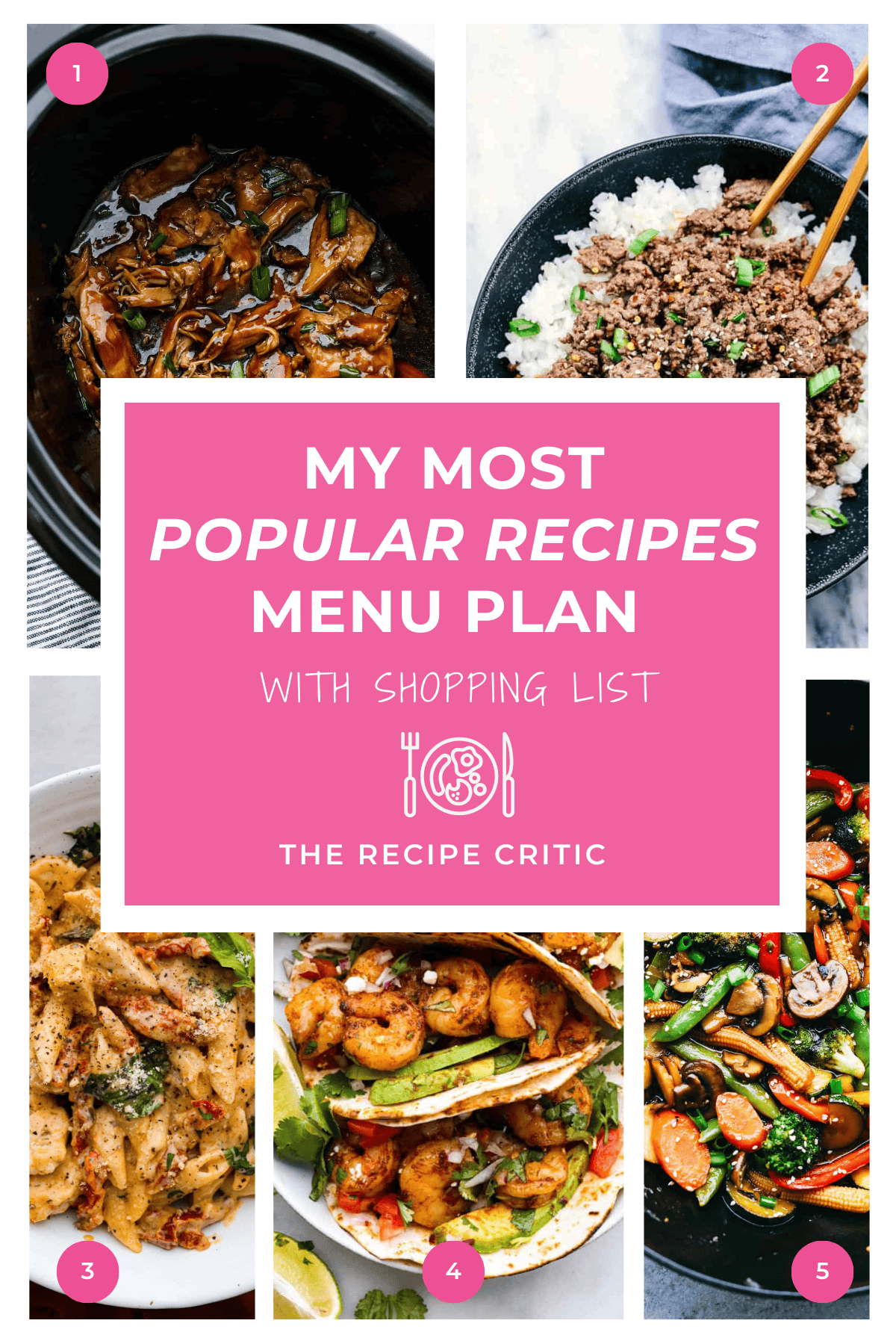 My Most Popular Recipes Meal Plan